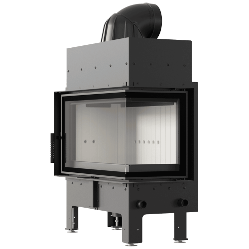 Kominek KRATKI FLOKI M prawy 10 kW Ø200 – Biały TERMOTEC – widok produktu 2
