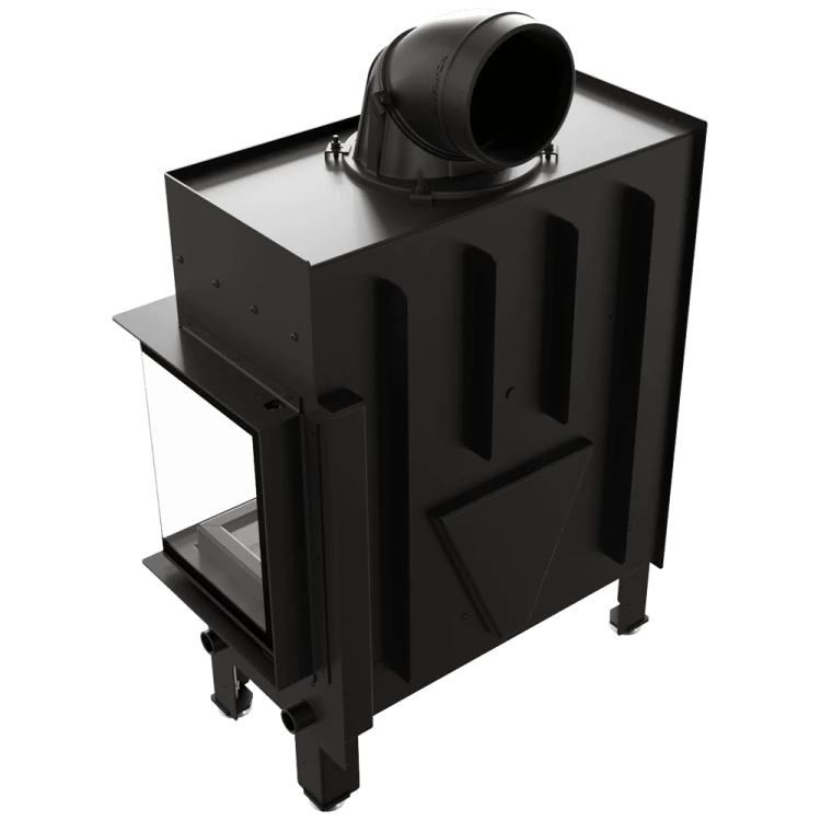 Kominek KRATKI FLOKI M prawy 10 kW Ø200 – Biały TERMOTEC – widok produktu 4