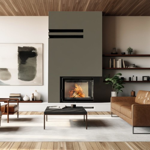 Kominek KRATKI FLOKI S prawy 8 kW Ø160 – Biały TERMOTEC – widok produktu 2