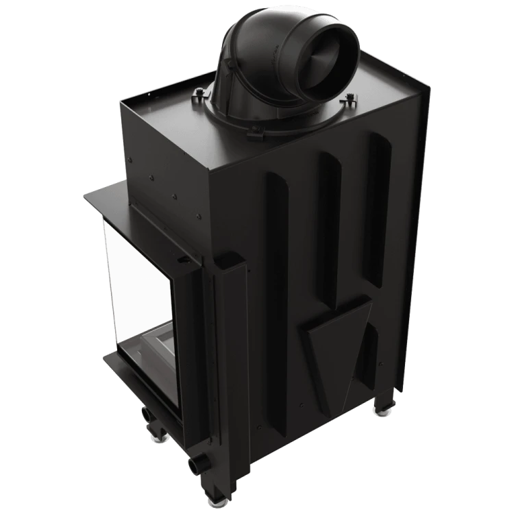 Kominek KRATKI FLOKI S prawy 8 kW Ø160 – Biały TERMOTEC – widok produktu 4