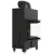 Kominek KRATKI FLOKI S prawy 8 kW Ø160 – Czarny TERMOTEC