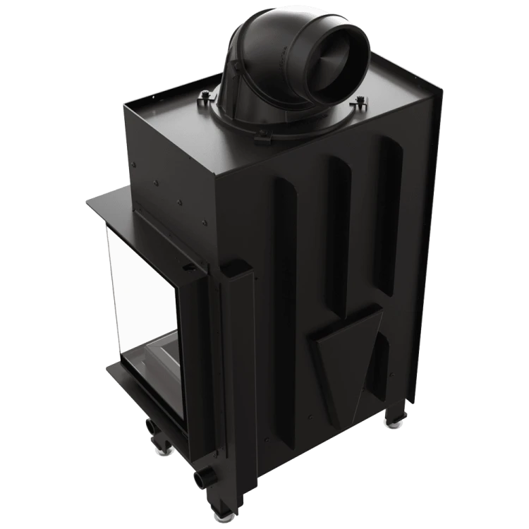Kominek KRATKI FLOKI S prawy 8 kW Ø160 – Czarny TERMOTEC – widok produktu 3