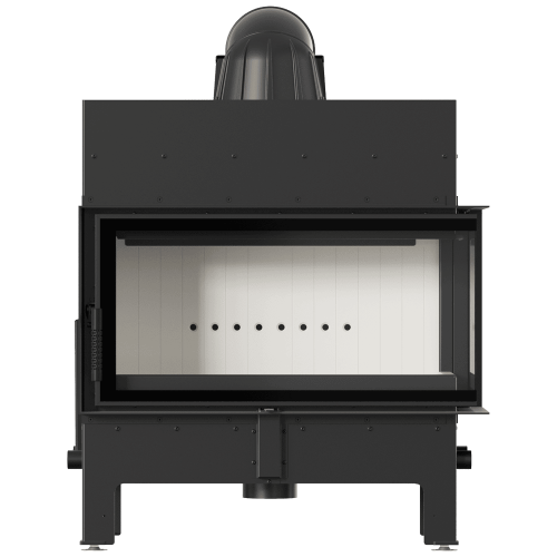 Kominek KRATKI FLOKI L prawy 12 kW Ø200 – Biały TERMOTEC