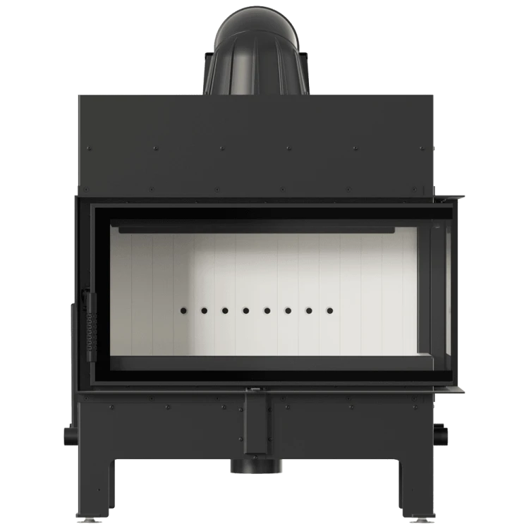 Kominek KRATKI FLOKI L prawy 12 kW Ø200 – Biały TERMOTEC