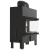 Kominek KRATKI FLOKI L prawy 12 kW Ø200 – Biały TERMOTEC – widok produktu 3