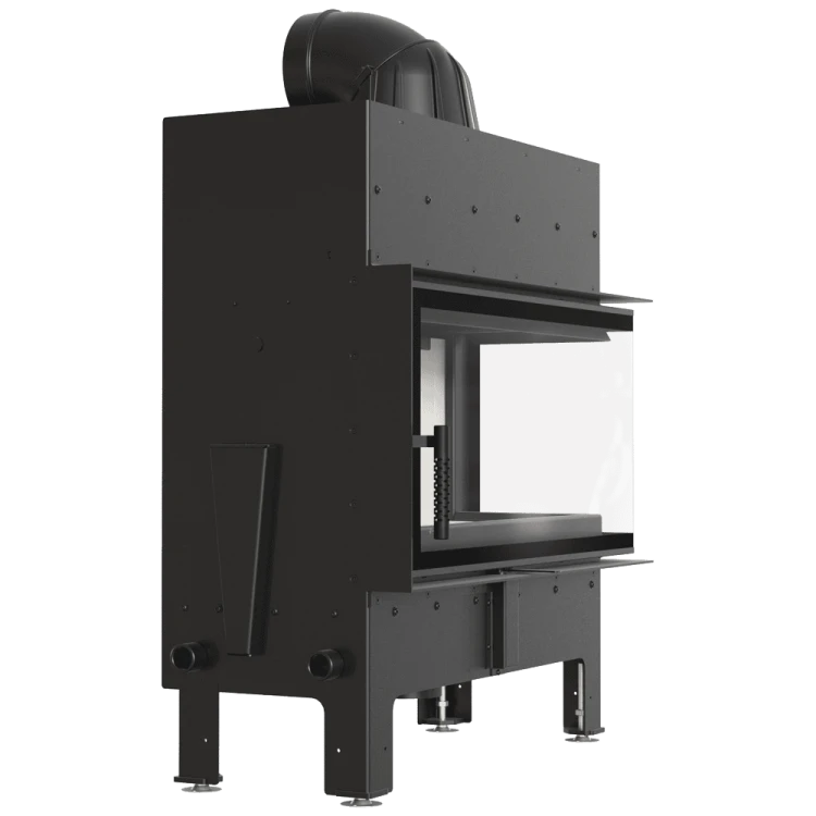 Kominek KRATKI FLOKI L prawy 12 kW Ø200 – Biały TERMOTEC – widok produktu 3