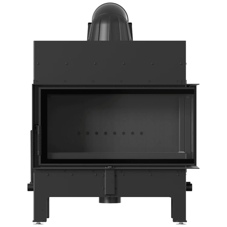 Kominek KRATKI FLOKI L prawy 12 kW Ø200 – Czarny TERMOTEC – widok produktu 2
